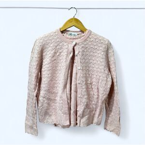 Vintage Dalton Montaldo’s Virgin Cashmere Pink Pastel Tank & Cardigan